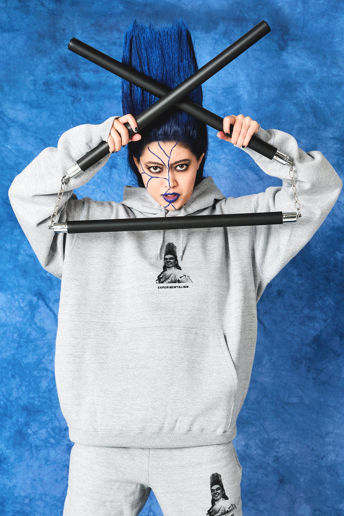 BULL NAKANO “VILLAINISM” SWEAT HOODIE / HEATHER GRAY( Limited Edition )