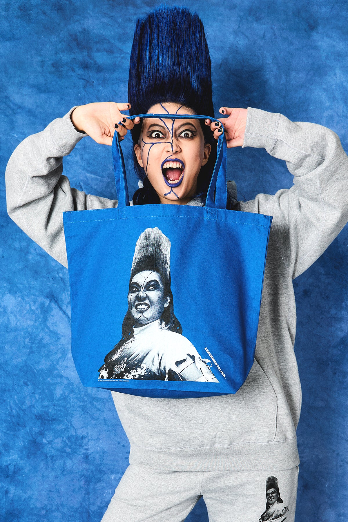 BULL NAKANO “VILLAINISM” BIG TOTE BAG / ROYAL BLUE( Limited Edition )