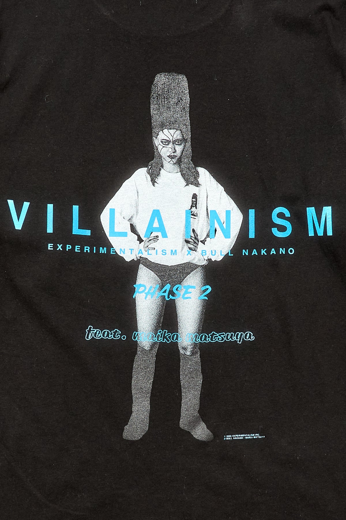 BULL NAKANO feat. MAIKA MATSUYA "VILLAINISM PHASE2" LONG SLEEVE TEE / BLACK（ Limited Edition ）
