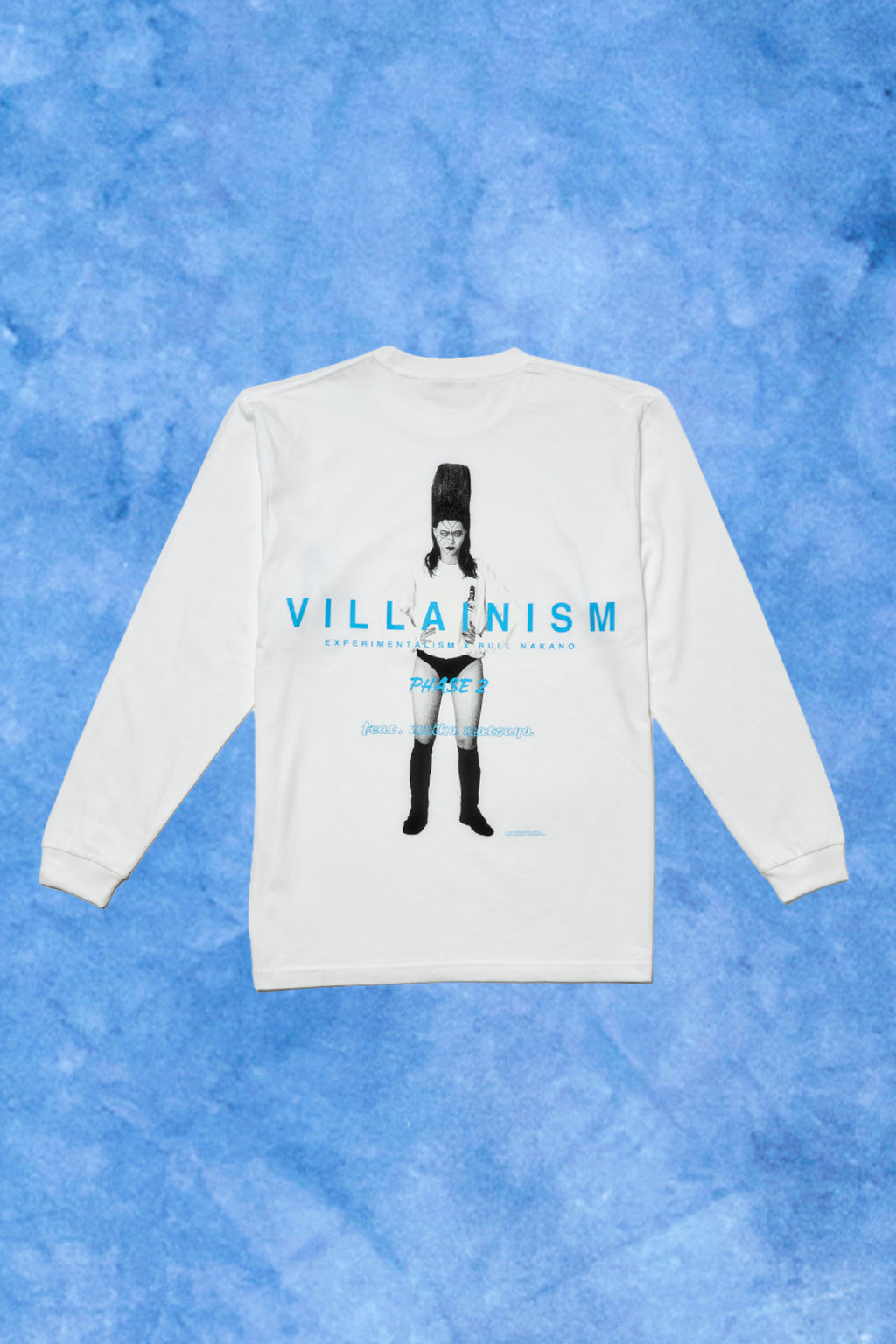 BULL NAKANO feat. MAIKA MATSUYA "VILLAINISM PHASE2" LONG SLEEVE TEE / WHITE（ Limited Edition ）