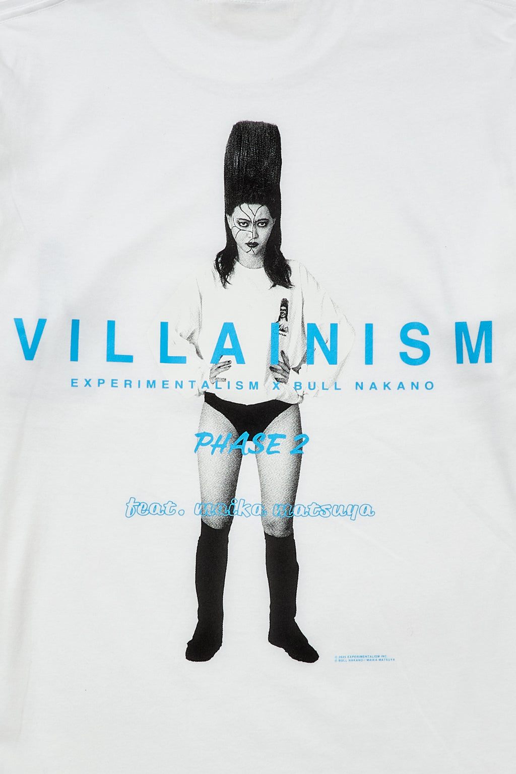 BULL NAKANO feat. MAIKA MATSUYA "VILLAINISM PHASE2" LONG SLEEVE TEE / WHITE（ Limited Edition ）