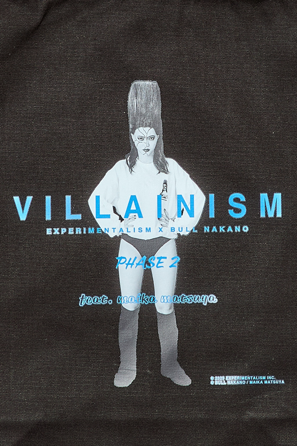 BULL NAKANO feat. MAIKA MATSUYA "VILLAINISM PHASE2" TOTE BAG / BLACK（ Limited Edition ）