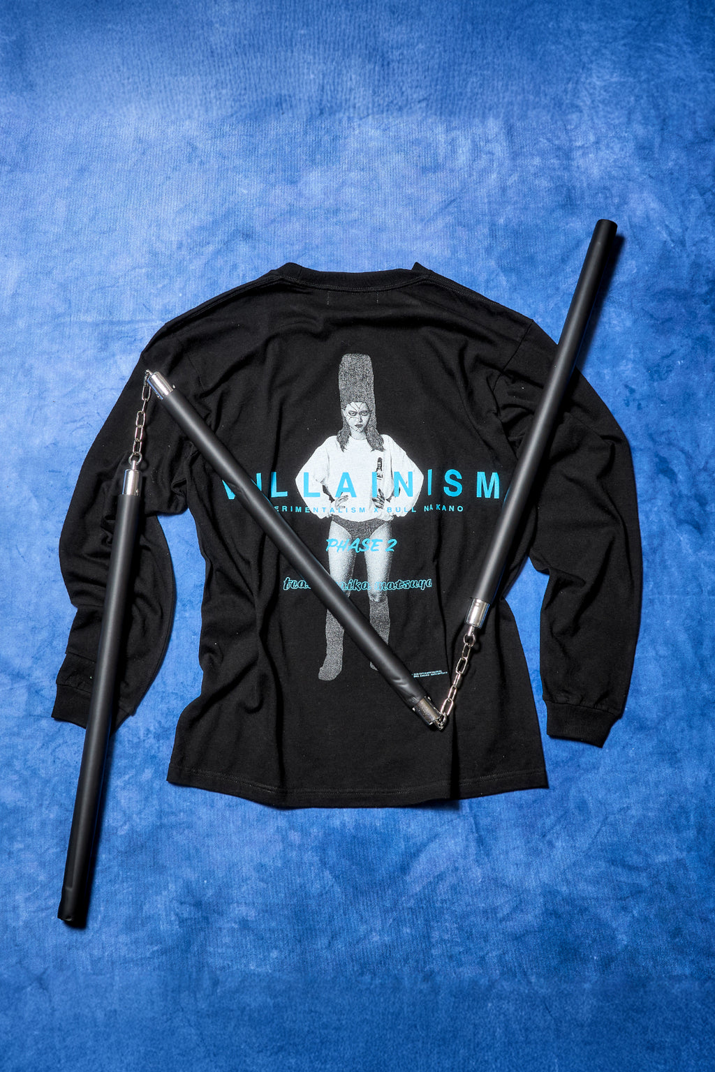 BULL NAKANO feat. MAIKA MATSUYA "VILLAINISM PHASE2" LONG SLEEVE TEE / BLACK（ Limited Edition ）