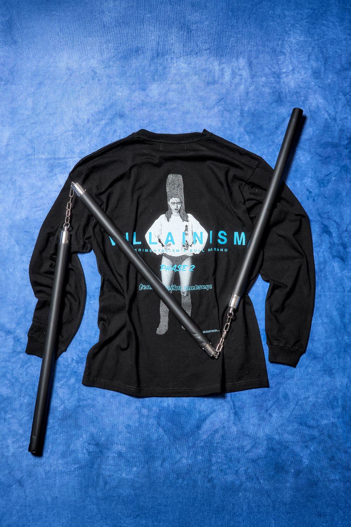 BULL NAKANO feat. MAIKA MATSUYA "VILLAINISM PHASE2" LONG SLEEVE TEE / BLACK（ Limited Edition ）