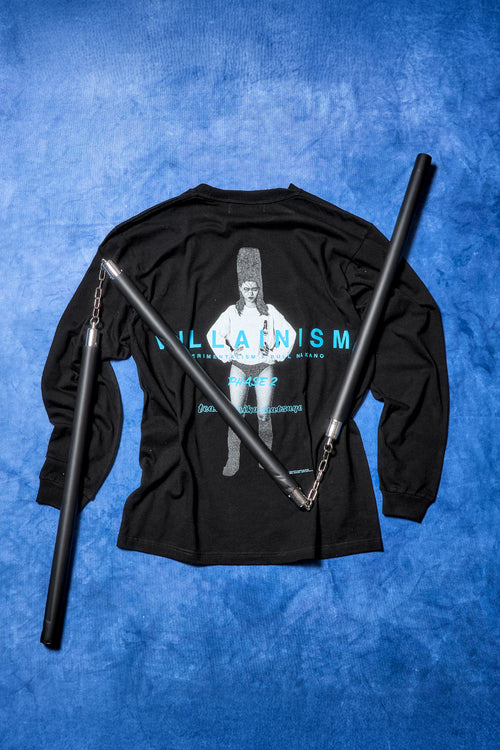 BULL NAKANO feat. MAIKA MATSUYA "VILLAINISM PHASE2" LONG SLEEVE TEE / BLACK（ Limited Edition ）