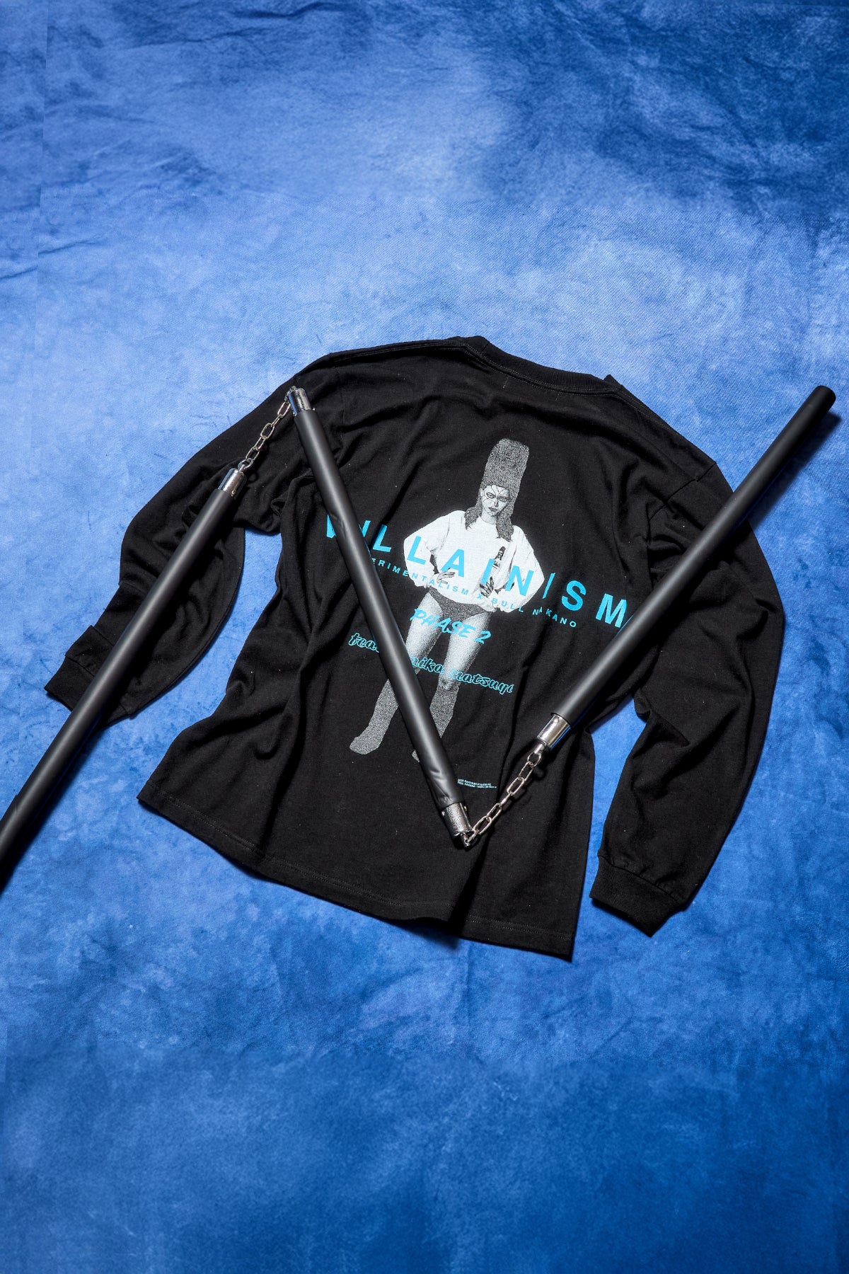 BULL NAKANO feat. MAIKA MATSUYA "VILLAINISM PHASE2" LONG SLEEVE TEE / BLACK（ Limited Edition ）