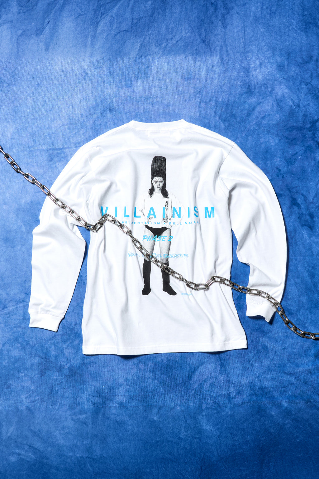 BULL NAKANO feat. MAIKA MATSUYA "VILLAINISM PHASE2" LONG SLEEVE TEE / WHITE（ Limited Edition ）