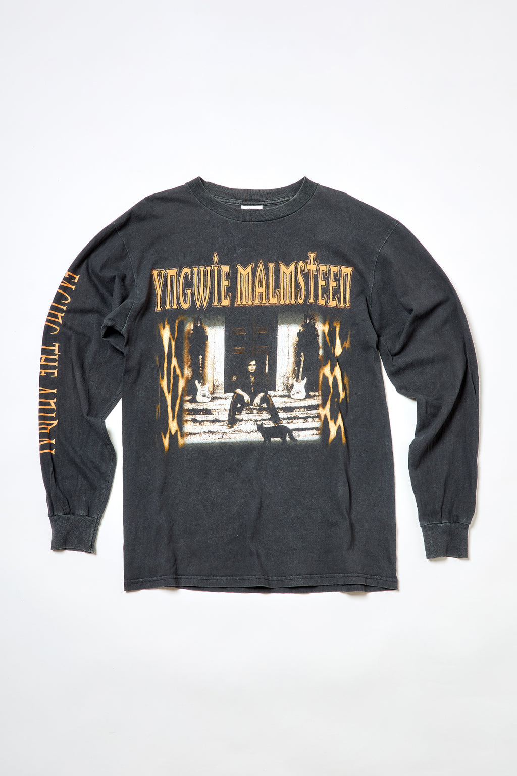 YNGWIE MALMSTEEN / FACING THE ANIMAL LIVE IN JAPAN 1998 LONG SLEEVE TEE SHIRTS （90s）