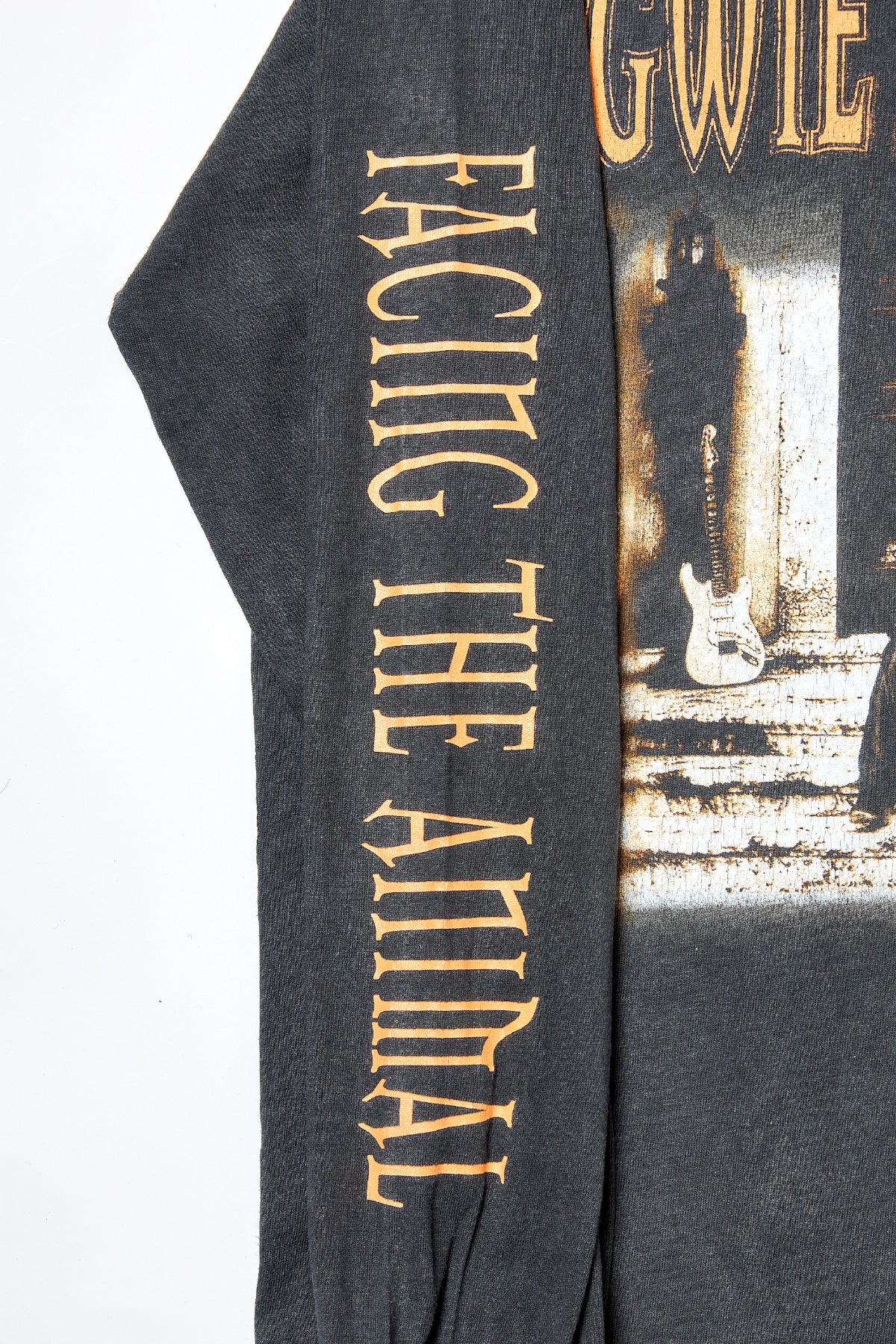 YNGWIE MALMSTEEN / FACING THE ANIMAL LIVE IN JAPAN 1998 LONG SLEEVE TEE SHIRTS （90s）