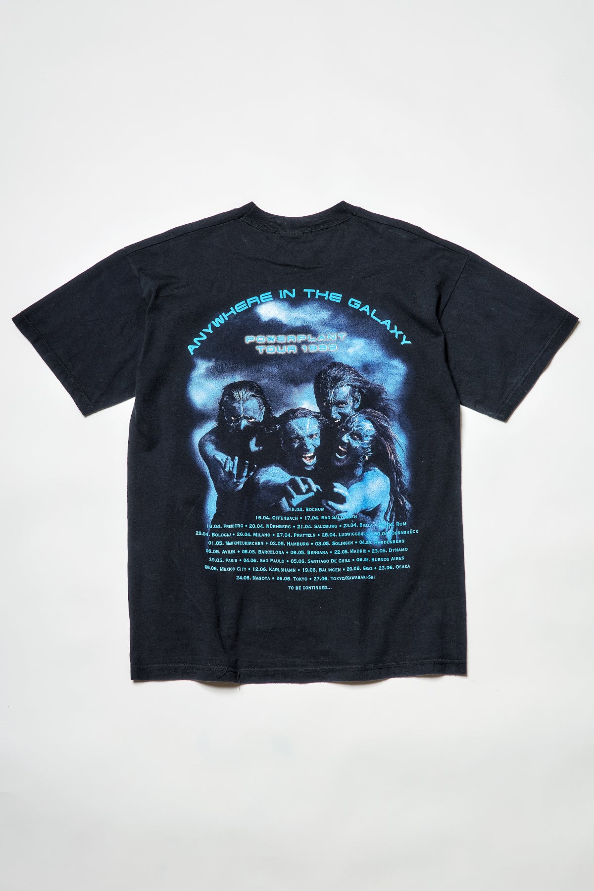 GAMMARAY / ANYWHERE IN THE GALAXY POWERPLANT TOUR 1999 TEE SHIRTS（90s）