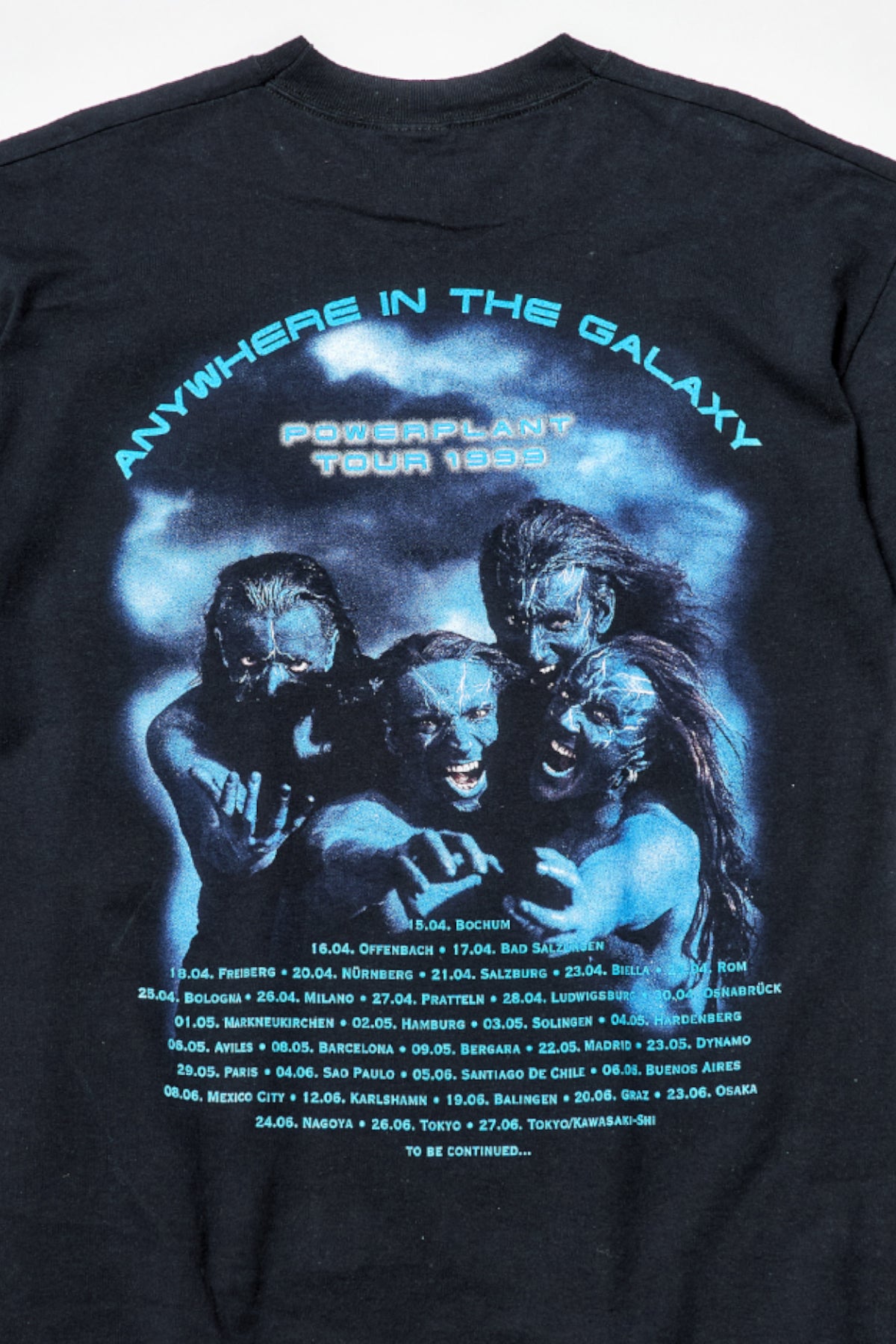 GAMMARAY / ANYWHERE IN THE GALAXY POWERPLANT TOUR 1999 TEE SHIRTS（90s）