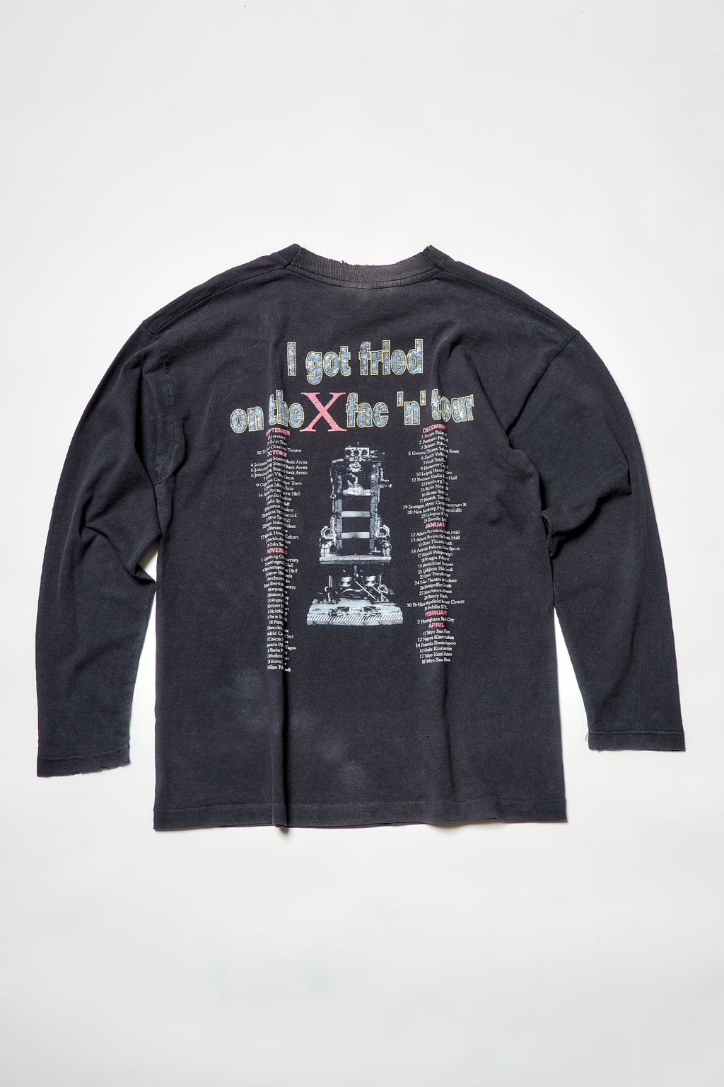 IRON MAIDEN / I GOT FRIED ON THE X FAC'N' TOUR LONG SLEEVE TEE SHIRTS（90s）