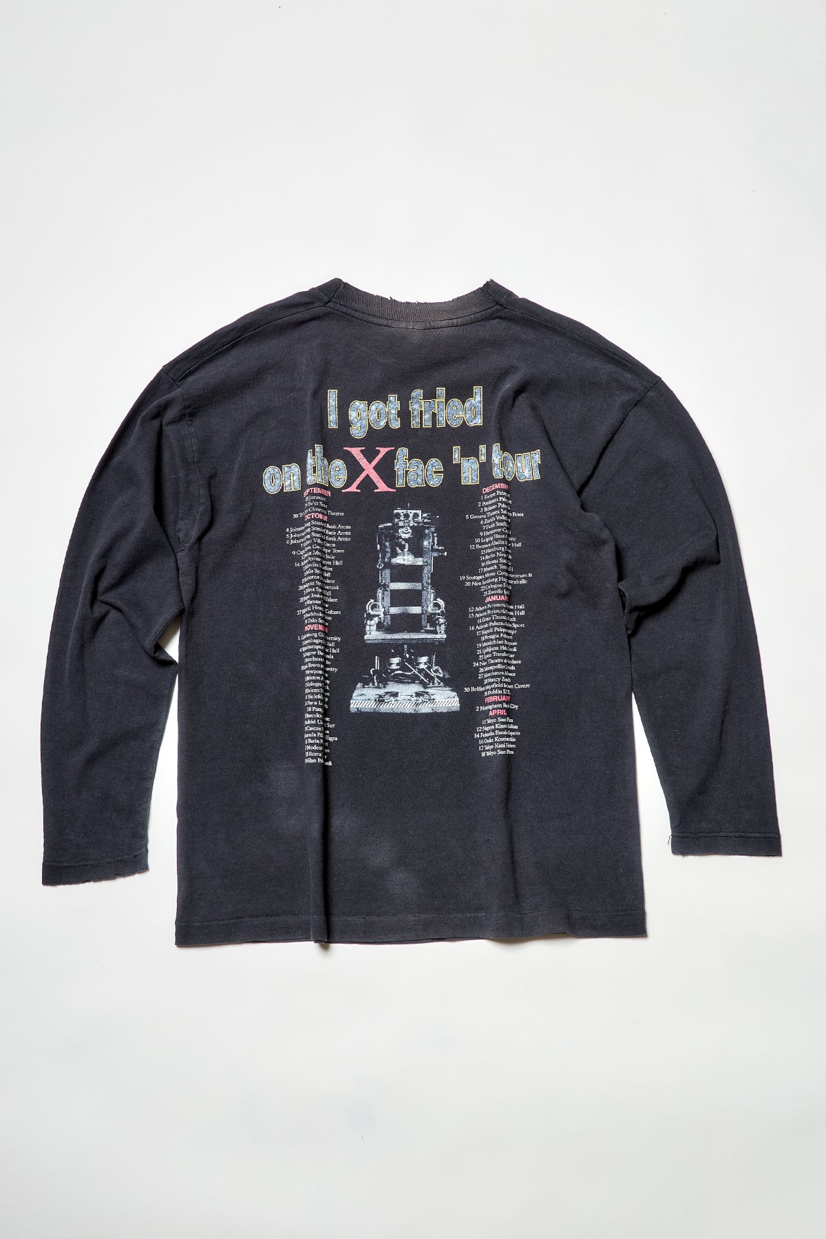 IRON MAIDEN / I GOT FRIED ON THE X FAC'N' TOUR LONG SLEEVE TEE SHIRTS（90s）