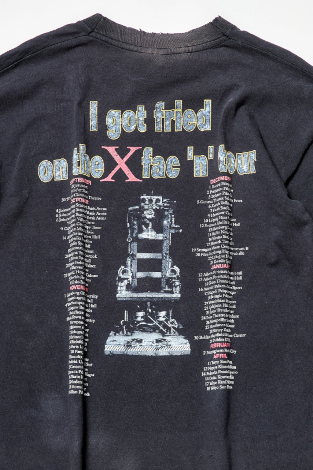 IRON MAIDEN / I GOT FRIED ON THE X FAC'N' TOUR LONG SLEEVE TEE SHIRTS（90s）