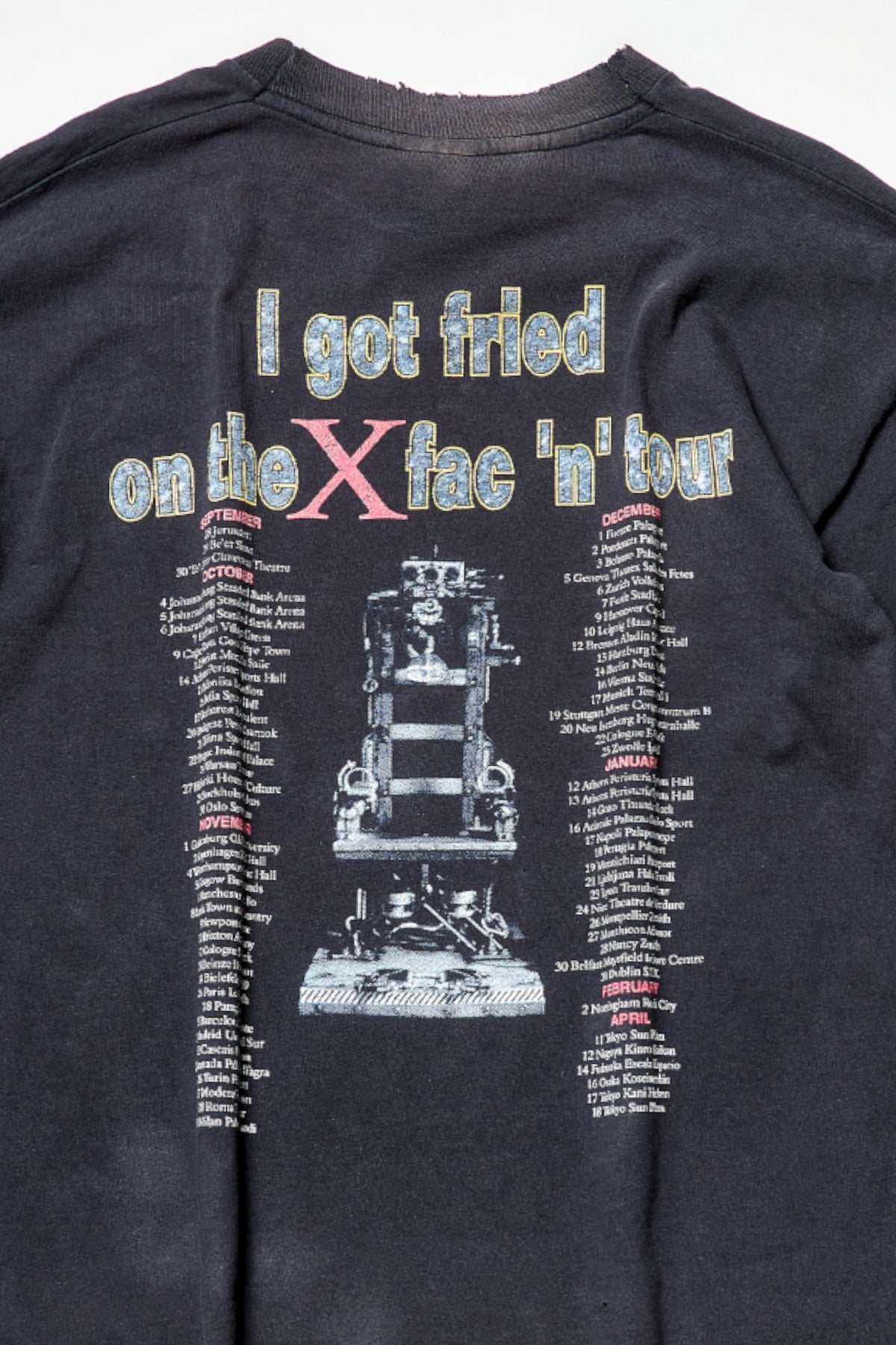 IRON MAIDEN / I GOT FRIED ON THE X FAC'N' TOUR LONG SLEEVE TEE SHIRTS（90s）