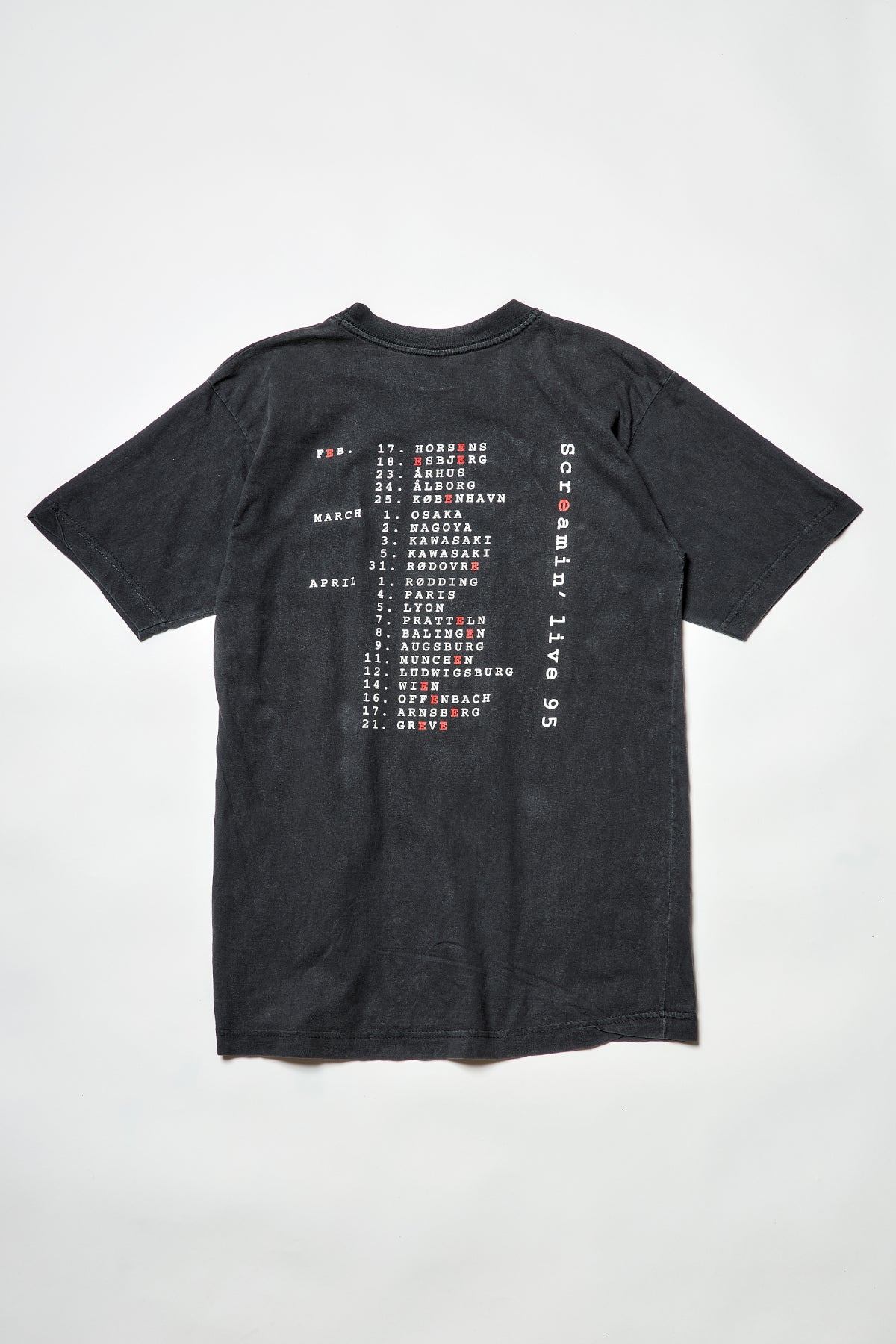 PRETTY MAIDS / SCREAMIN' LIVE 95 TEE SHIRTS（90s）