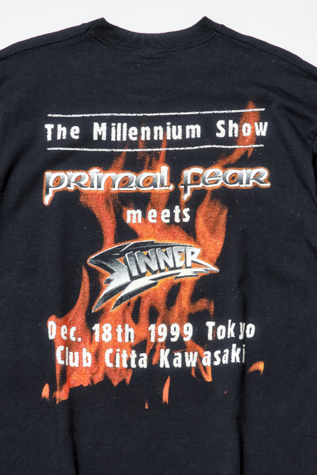 PRIMAL FEAR X SINNER / THE MILLENNIUM SHOW 1999 TEE SHIRTS（90s）
