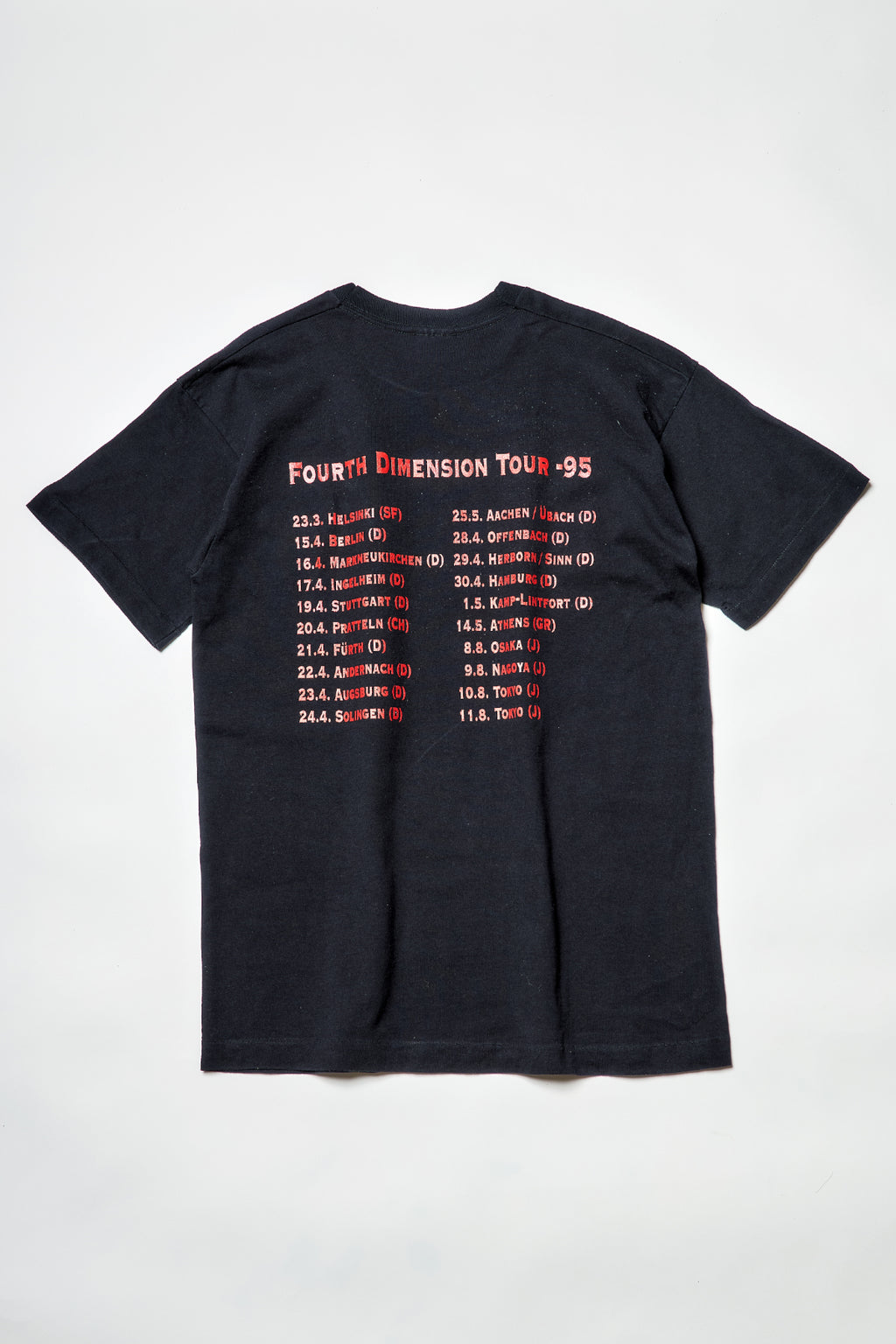 STRATOVARIUS / FOURTH DIMENSION TOUR 95  TEE SHIRTS（90s）