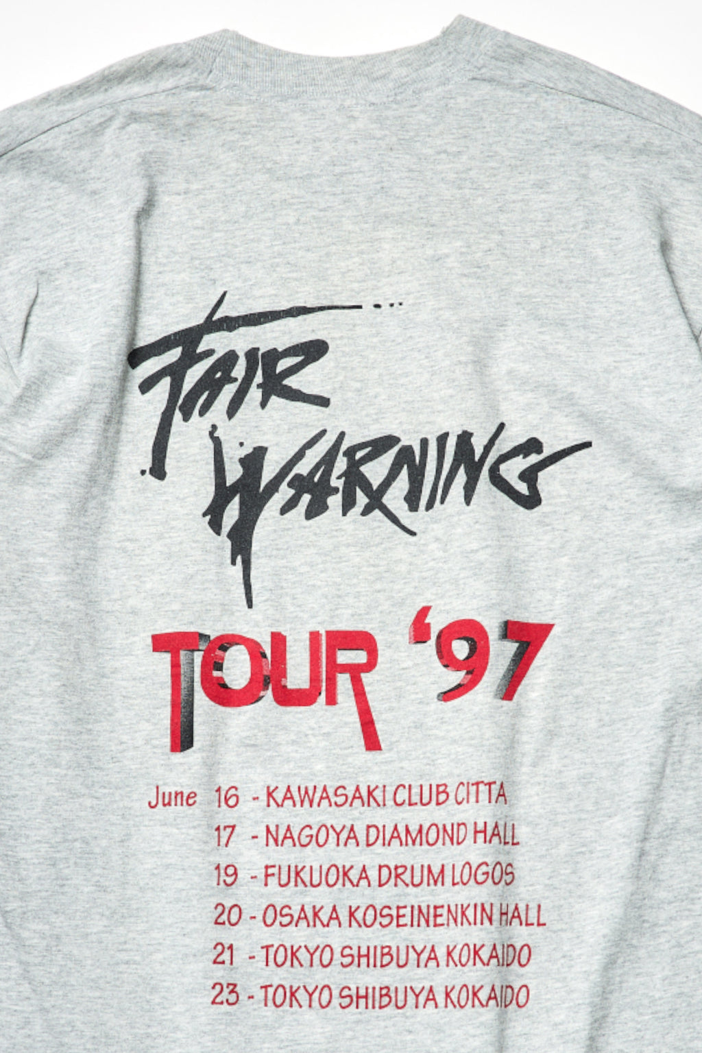 FAIR WARNING / JAPAN TOUR 97 TEE SHIRTS（90s）