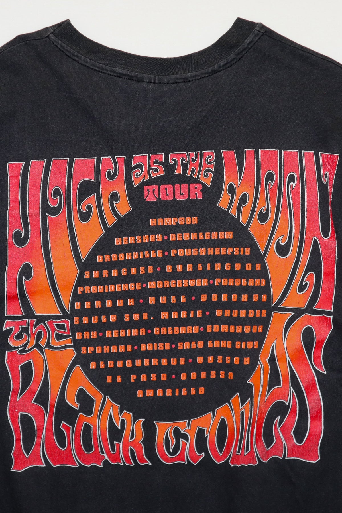 THE BLACK CROWES / HIGH AS THE MOON TOUR TEE SHIRTS（90s）