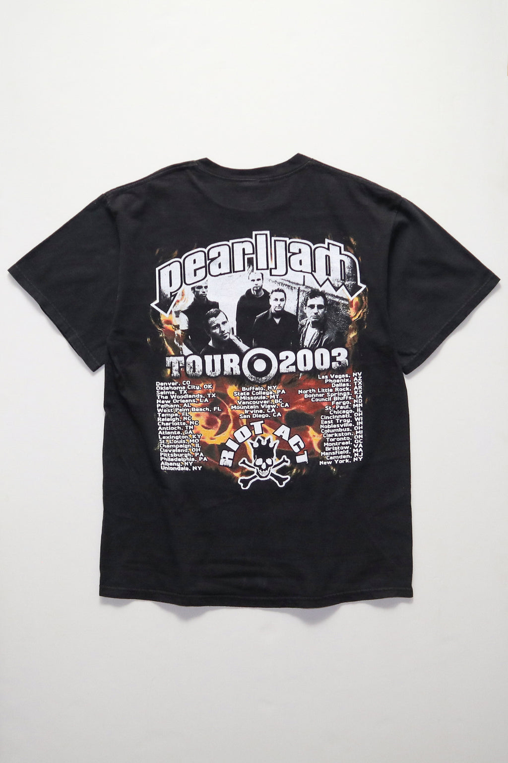 PEARL JAM / RIOT ACT US TOUR 2003 TEE SHIRTS（00s）