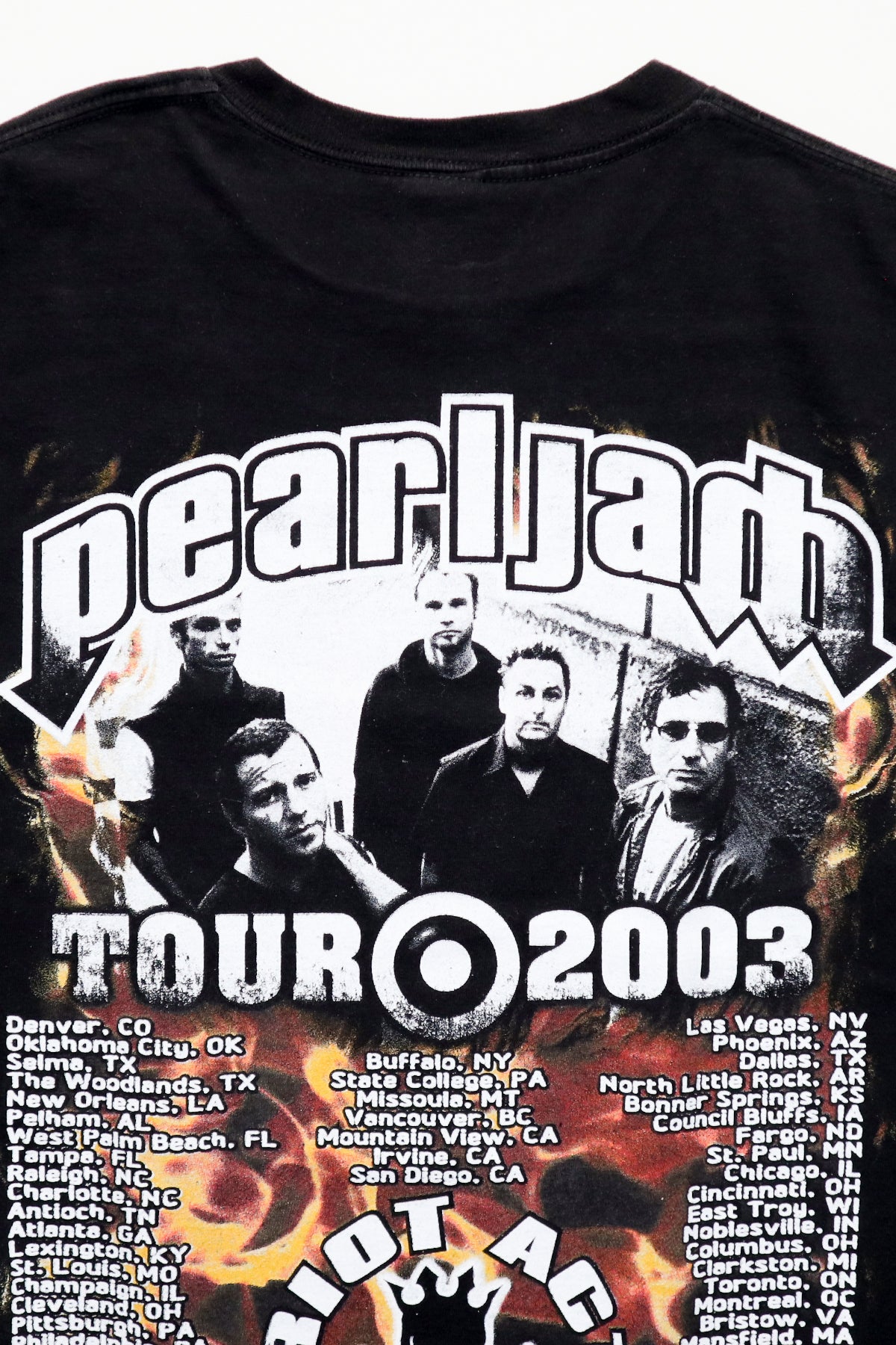 PEARL JAM / RIOT ACT US TOUR 2003 TEE SHIRTS（00s）