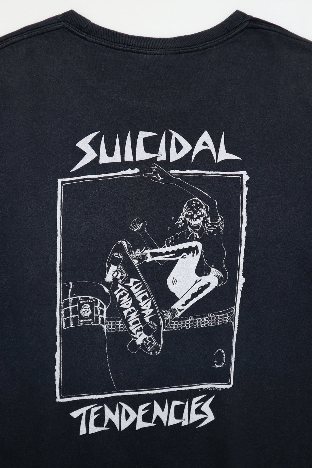 SUICIDAL TENDENCIES / LANCE MOUNTAIN SKALL SKATE TEE SHIRTS（90s）