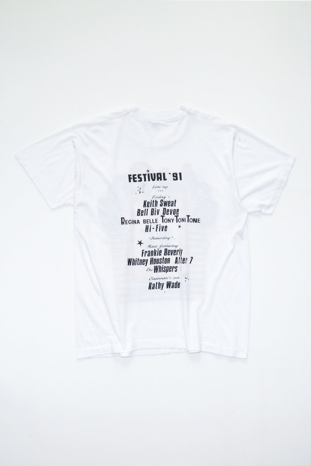WHITNEY HOUSTON・MAZE etc / CINCINNATI MUSIC FESTIVAL 91 TEE SHIRTS（90s）