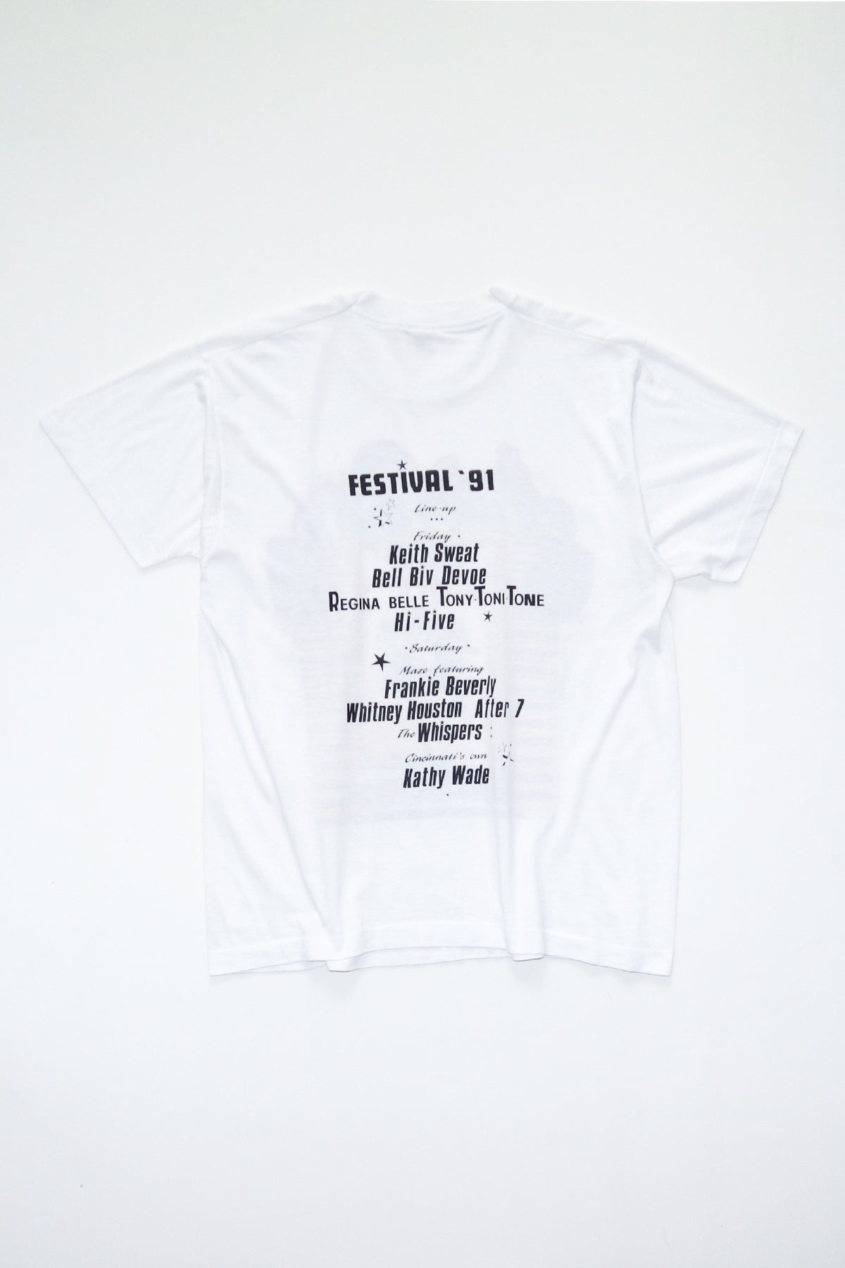 WHITNEY HOUSTON・MAZE etc / CINCINNATI MUSIC FESTIVAL 91 TEE SHIRTS（90s）