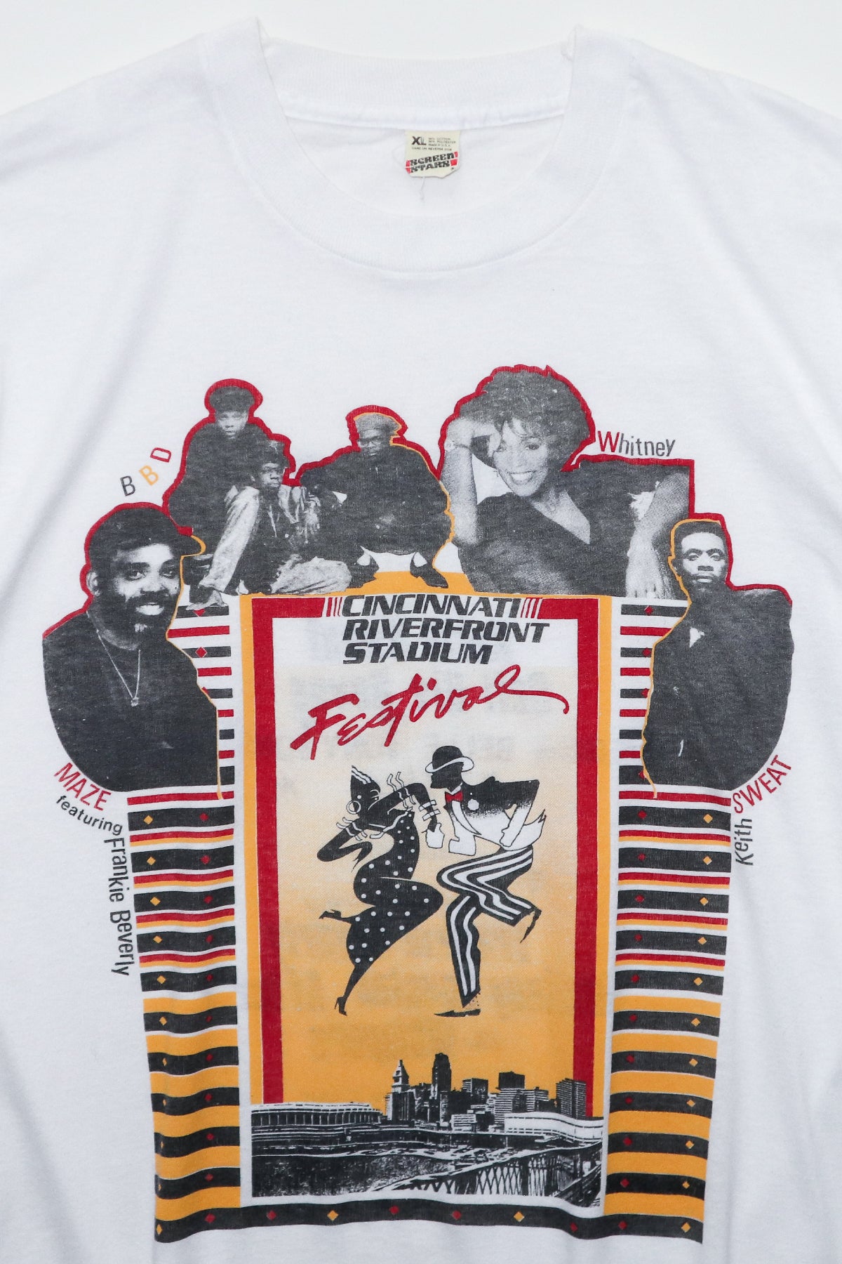 WHITNEY HOUSTON・MAZE etc / CINCINNATI MUSIC FESTIVAL 91 TEE SHIRTS（90s）