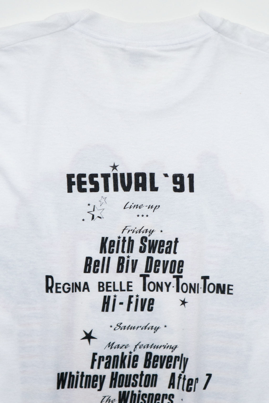WHITNEY HOUSTON・MAZE etc / CINCINNATI MUSIC FESTIVAL 91 TEE SHIRTS（90s）
