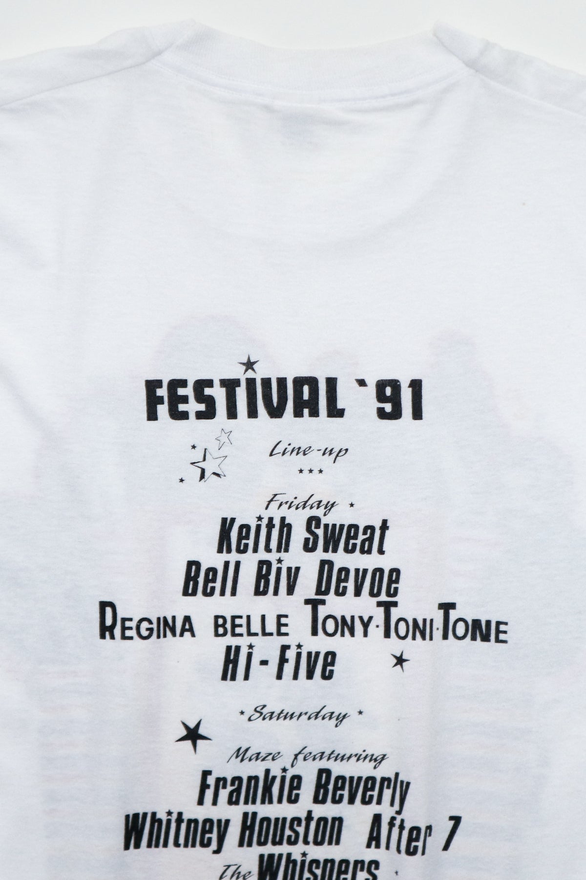 WHITNEY HOUSTON・MAZE etc / CINCINNATI MUSIC FESTIVAL 91 TEE SHIRTS（90s）