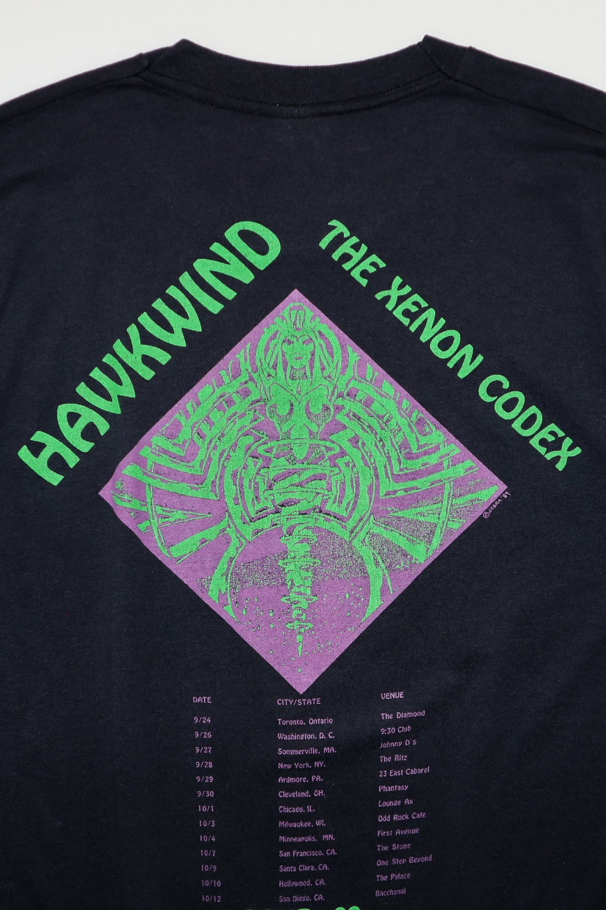HAWKWIND / THE XENON CODEX TOUR 89 TEE SHIRTS（80s）