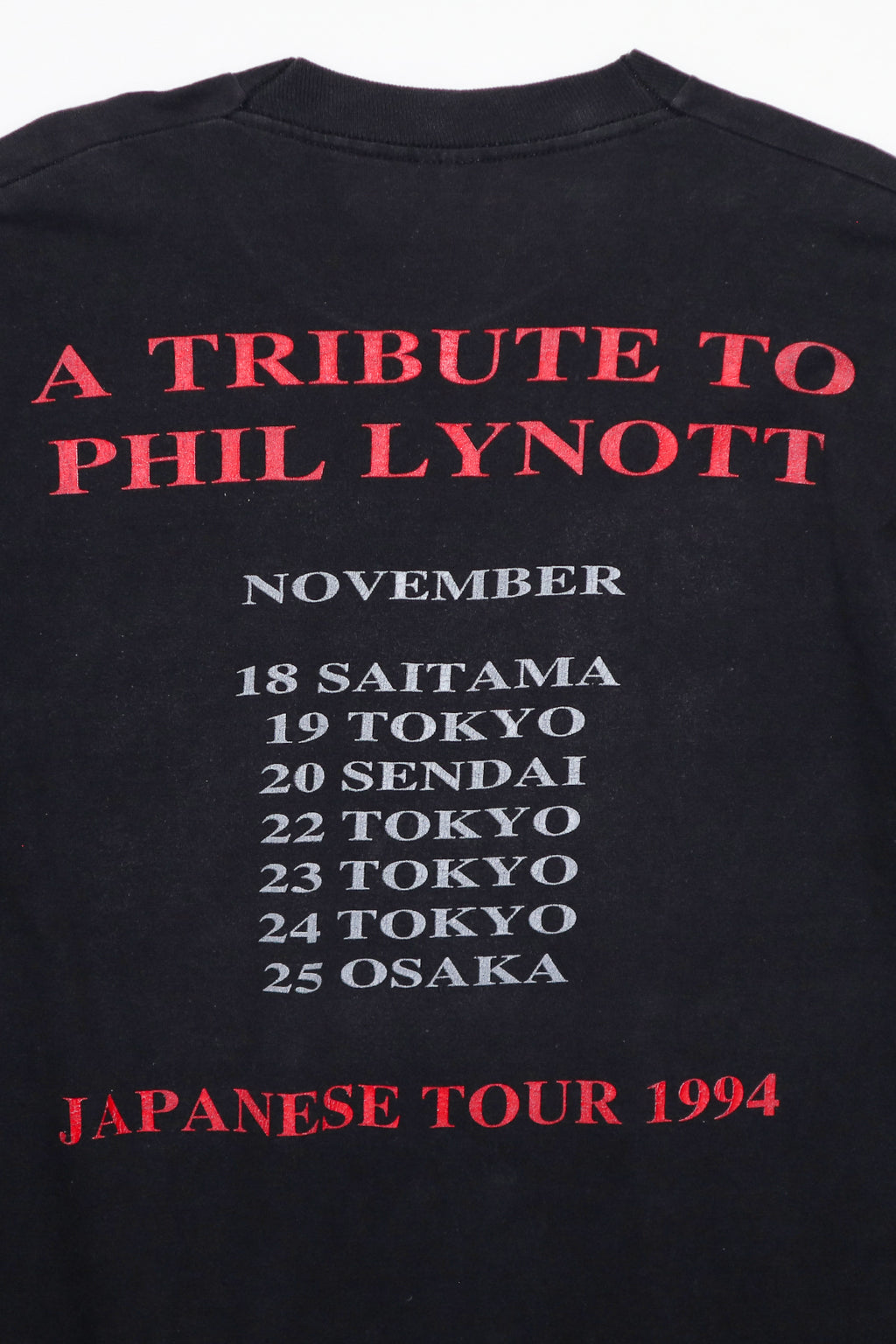 THIN LIZZY / A TRIBUTE TO PHIL LYNOTT JAPANESE TOUR 1994 LONG SLEEVE TEE SHIRTS（90s）