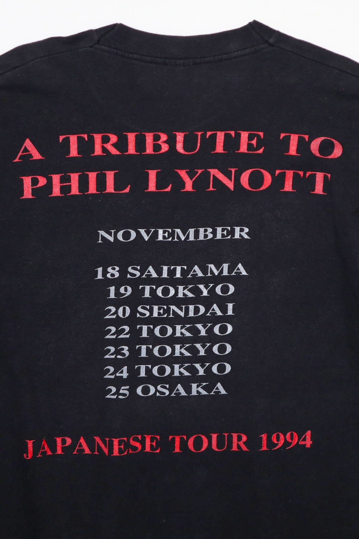 THIN LIZZY / A TRIBUTE TO PHIL LYNOTT JAPANESE TOUR 1994 LONG SLEEVE TEE SHIRTS（90s）