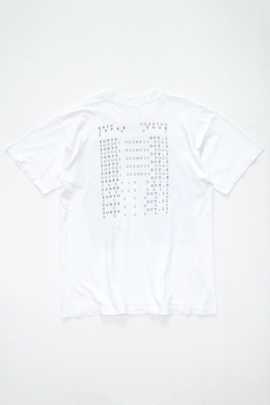 ERIC CLAPTON / JAPAN TOUR 1995 TEE SHIRTS（90s）