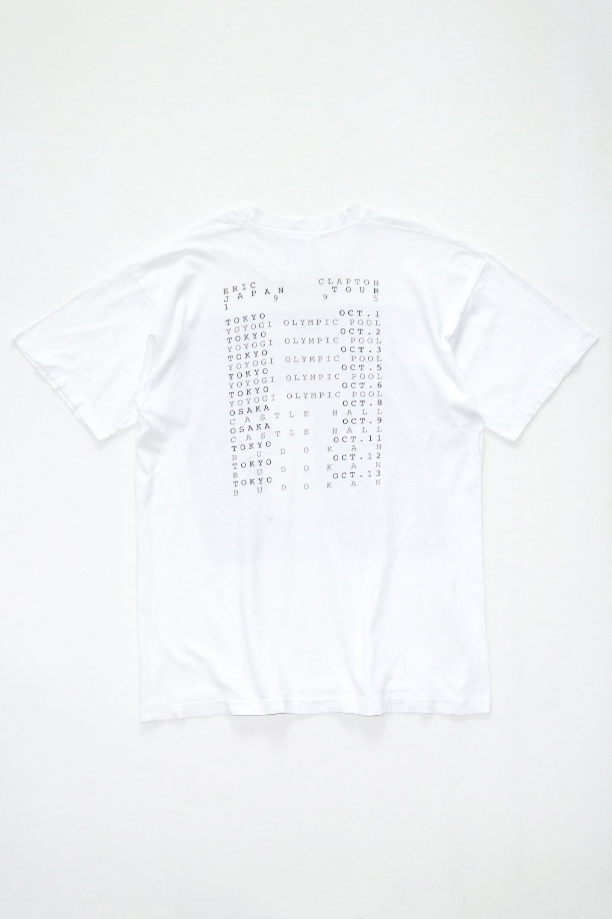 ERIC CLAPTON / JAPAN TOUR 1995 TEE SHIRTS（90s）