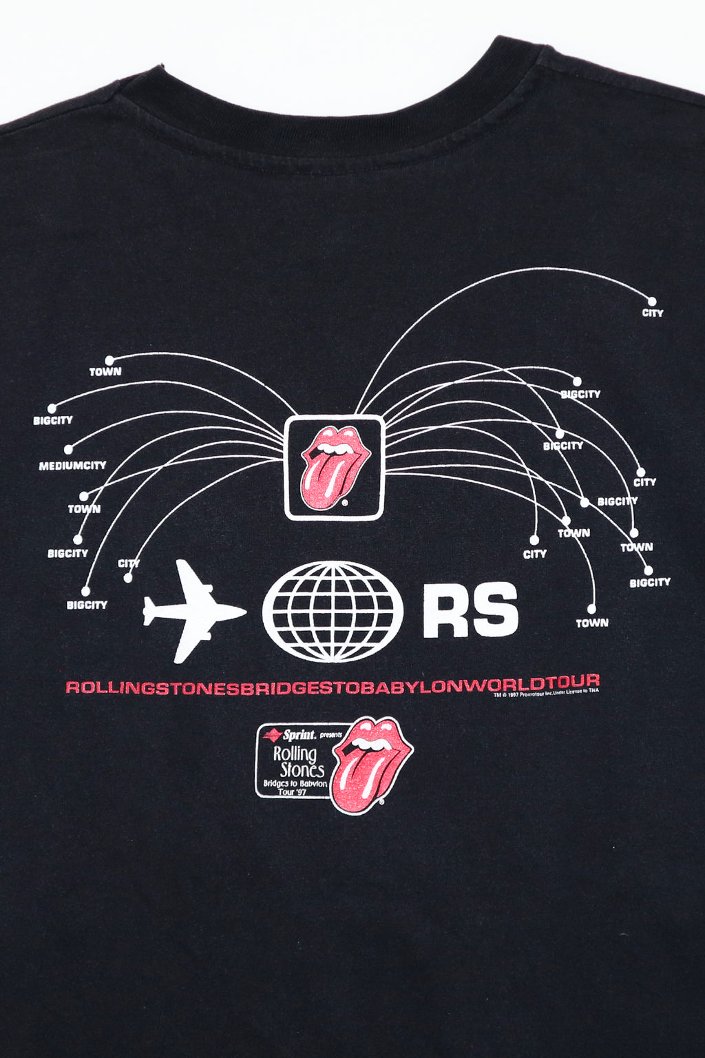 THE ROLLING STONES / BRIDGES TO BABYLON WORLD TOUR 97 LOGO TEE SHIRTS（90s）