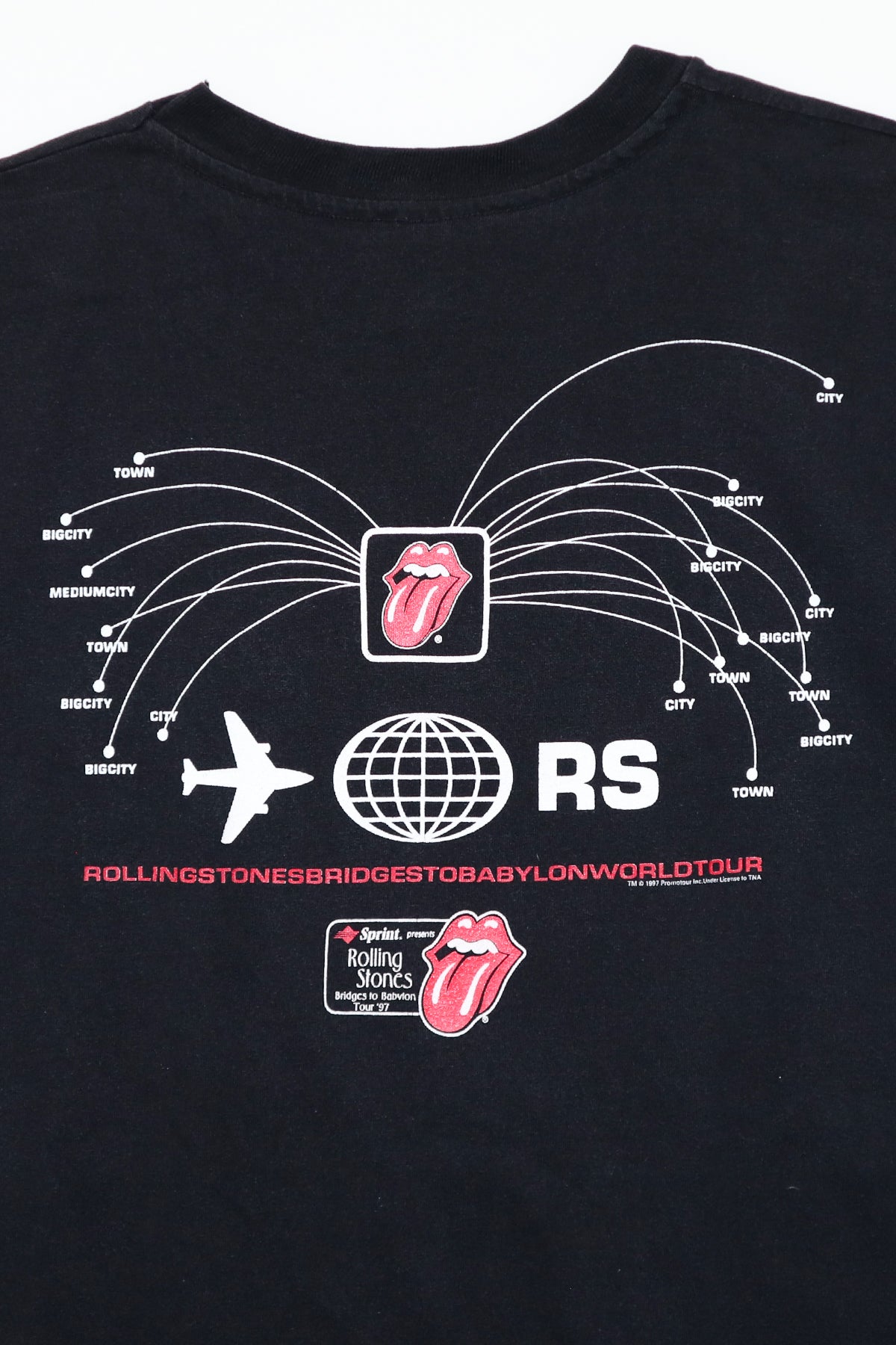 THE ROLLING STONES / BRIDGES TO BABYLON WORLD TOUR 97 LOGO TEE SHIRTS（90s）