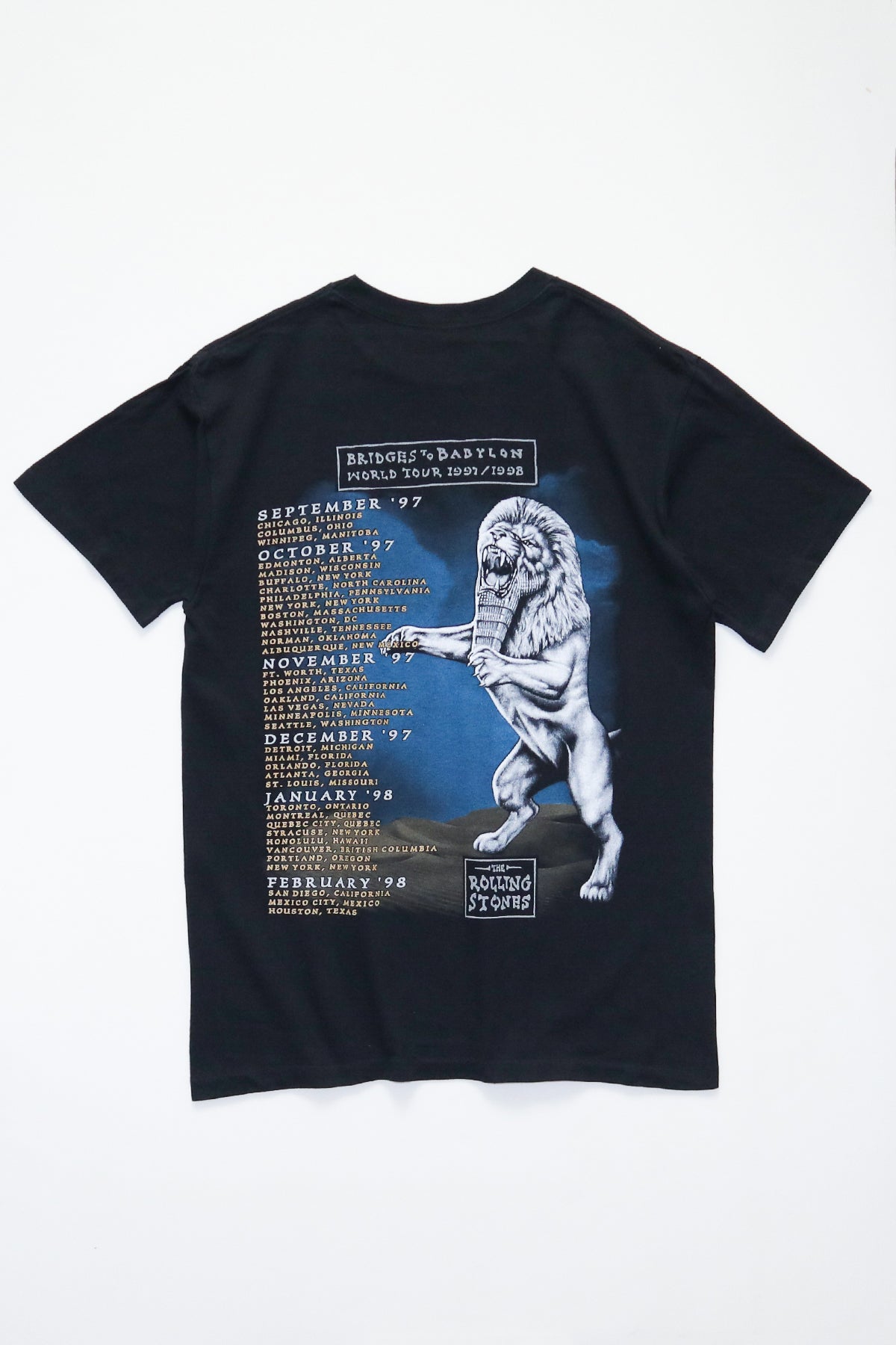 THE ROLLING STONES / BRIDGES TO BABYLON WORLD TOUR 1997 / 1998 TEE SHIRTS（90s）